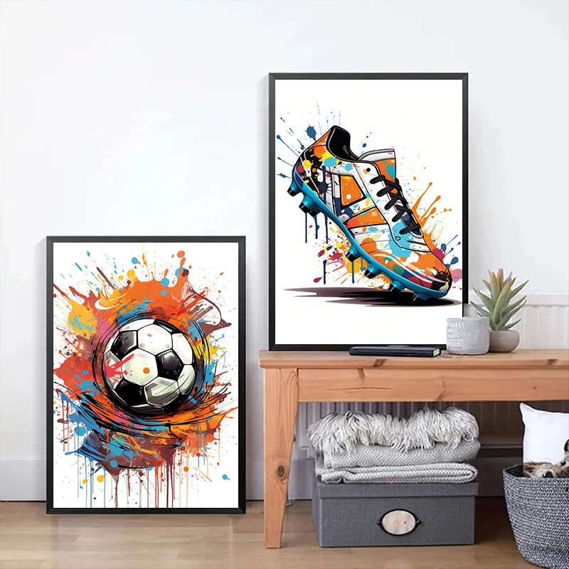 Embroidery Translate - Moda Graffiti Futbol Ayakkabıları Dijital Yağlıboya