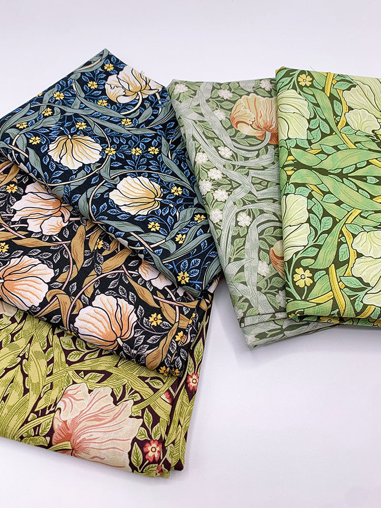 Embroidery Pashmina - Pamuklu Kumaş William Morris Magpie, El