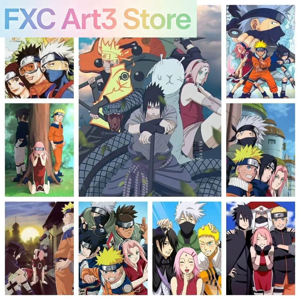 Embroidery Painting - Çerçevesiz 1 adet Naruto Sınıfı Yedi