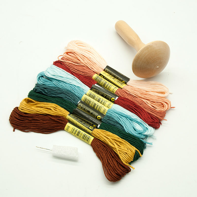 Embroidery Egg - Örme malzemeleri kiti ahşap örme mantar