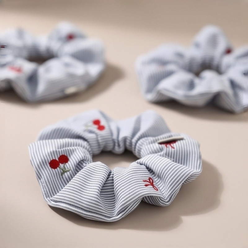 Şık Çizgili Kiraz Nakışlı Saç  - Embroidery Zone incelemesi ve fiyatı