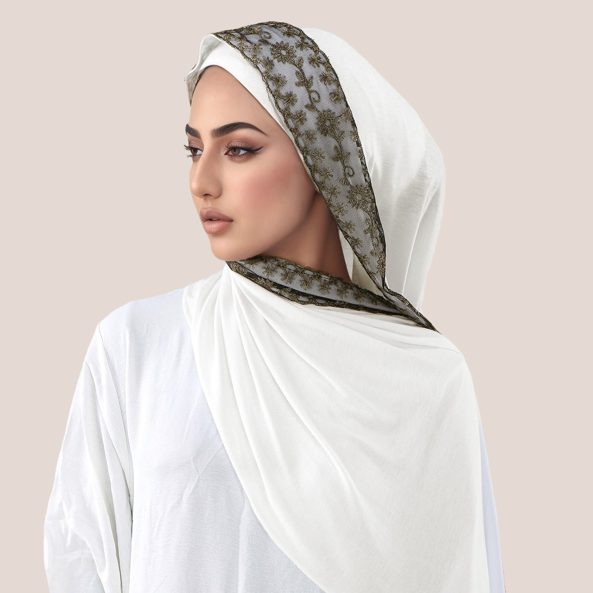 Dantel İşlemeli Pamuklu Jersey - Embroidery Hijab incelemesi ve fiyatı
