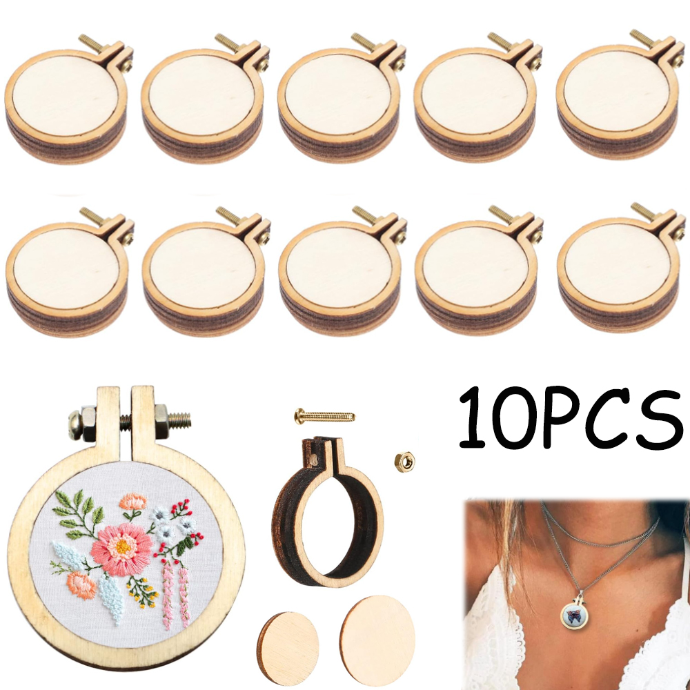 10 adet/takım Ahşap Mini Nakış - Embroidery Zone incelemesi ve fiyatı