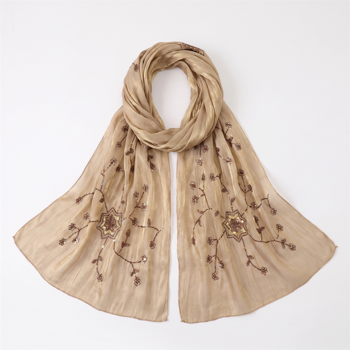 Çiçekli Pul İşlemeli Hafif Eşa - Embroidery Hijab incelemesi ve fiyatı