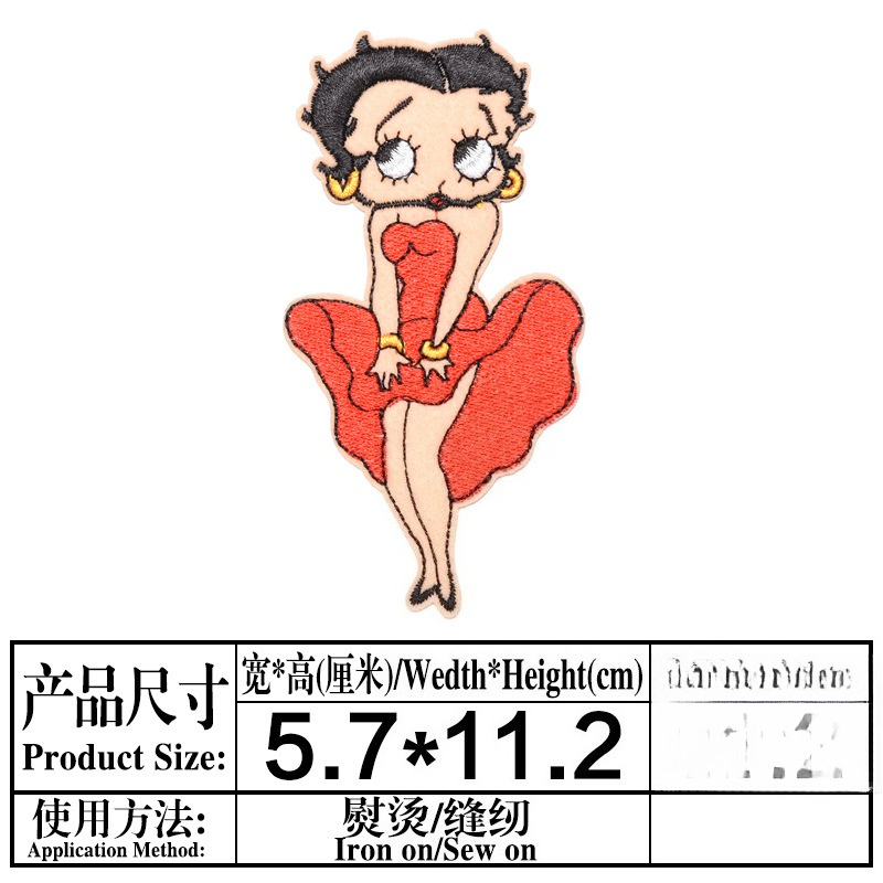 Betty Boop Yama Yüksek Renk De - Embroidery Print incelemesi ve fiyatı