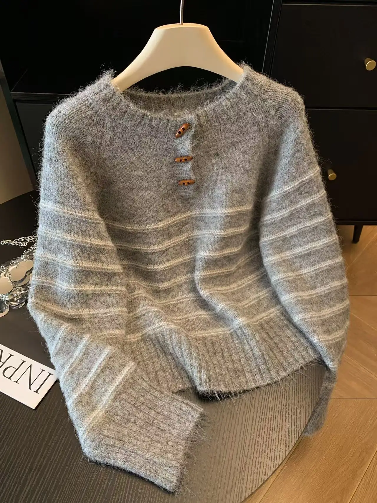Sonbahar Kış Kadın Çizgili Yün - Embroidery A incelemesi ve fiyatı