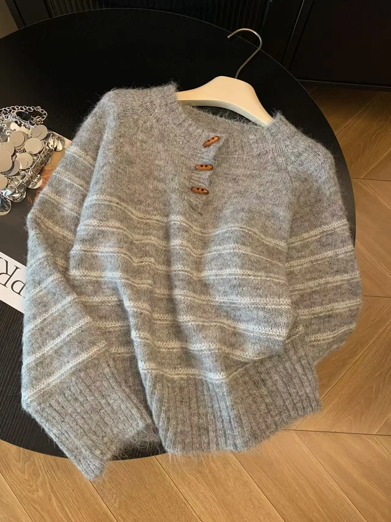 Sonbahar Kış Kadın Çizgili Yün - Embroidery A incelemesi ve fiyatı