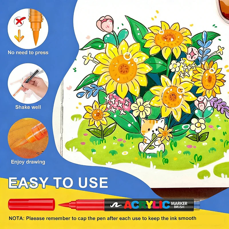 Akrilik Boya Kalemleri Yumuşak - Embroidery Egg incelemesi ve fiyatı