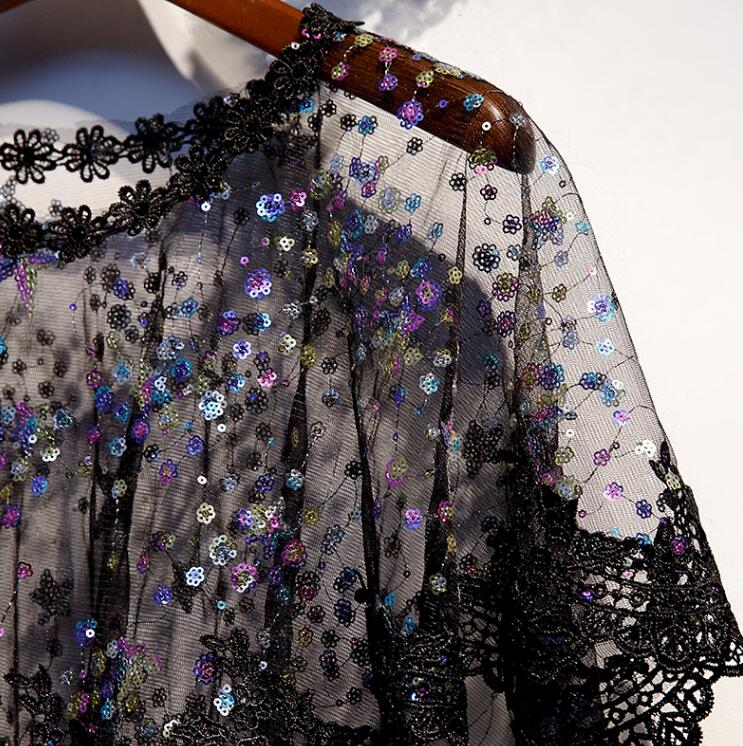 Kadın şeffaf nakış siyah dante - Embroidery Pashmina incelemesi ve fiyatı