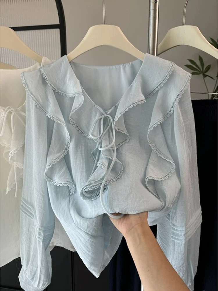Fransız V Yaka Şık Uzun Kollu  - Embroidery A incelemesi ve fiyatı