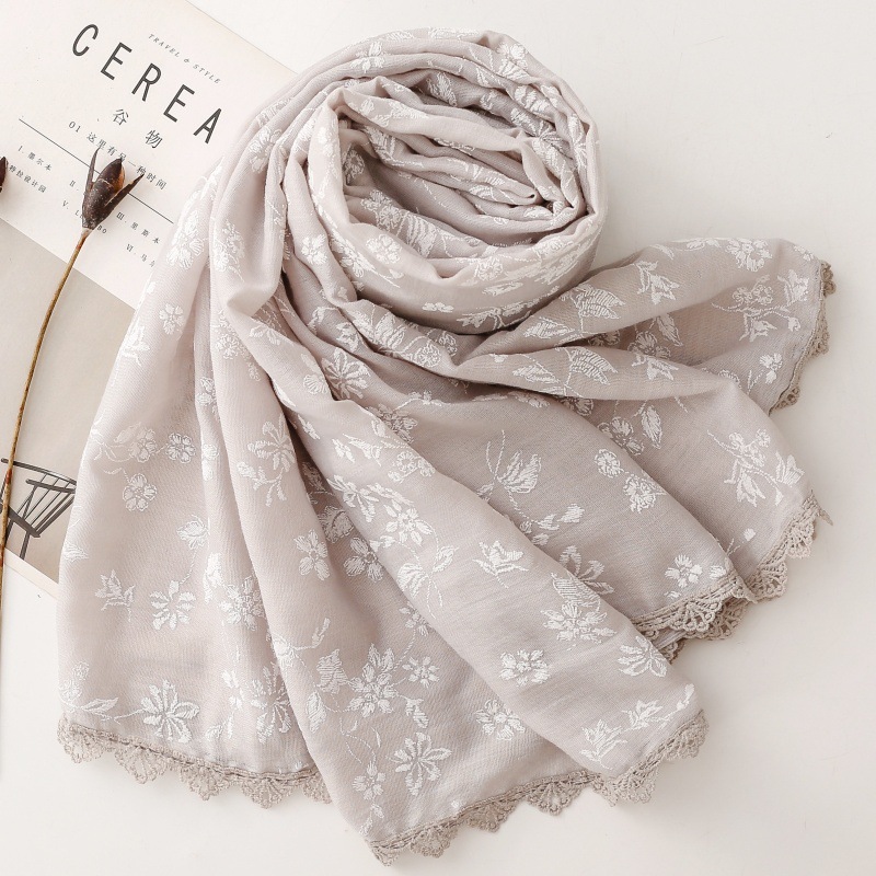 Kadınlar İçin Her Mevsim Çiçek - Embroidery Hijab incelemesi ve fiyatı